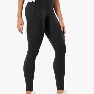 CRZ Yoga Butterluxe Leggings 28”- High Waisted Gym Pants Pockets Large Black NWT